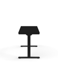 Side view of the Humanscale eFloat Go 2.0 Sit-Stand Desk with black top and black base – Kansas City Office Design