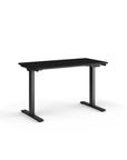 Side view of the Humanscale eFloat Go 2.0 Sit-Stand Desk with black top and black base – Kansas City Office Design