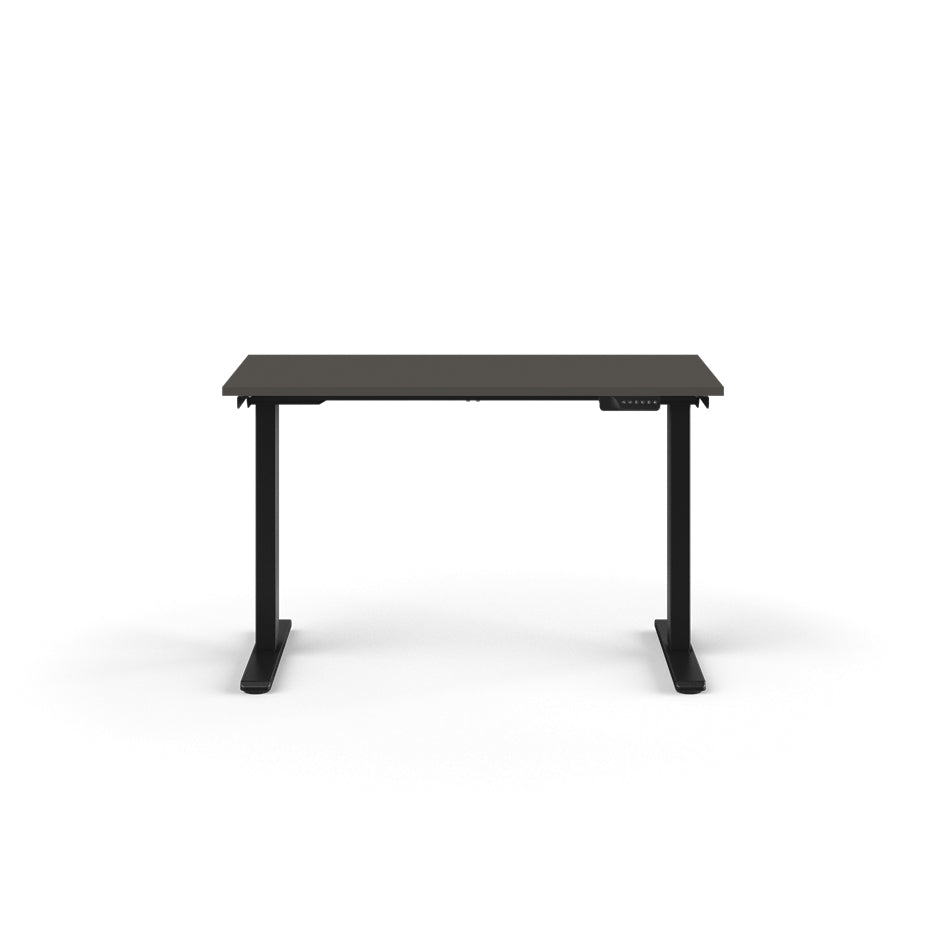 Humanscale eFloat Go 2.0 Sit-Stand Desk with grey top and black base – Kansas City Office Design