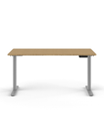 Humanscale eFloat Go 2.0 Sit-Stand Desk with bamboo top and silver base – Kansas City Office Design