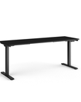Side view of the Humanscale eFloat Go 2.0 Sit-Stand Desk with black top and black base – Kansas City Office Design