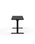 Side view of the Humanscale eFloat Go 2.0 Sit-Stand Desk with grey top and black base – Kansas City Office Design