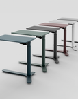 Float Mini Height Adjustable Desk in various color ways. Compact work surface, petite laptop table. Kansas City Office Furniture.
