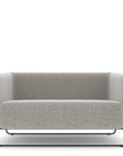 Hanno Contemporary Loveseat in Frost with Black Powder Coated Frame, Kansas City Office Furniture