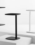Set of Black and White Allermuir Host Laptop Tables posed on light background - Kansas City Office Furniture
