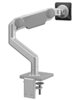 Humanscale M10 single monitor arm silver finish. Back view. Kansas City Office Furniture.