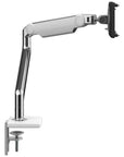 Humanscale M2.1 single monitor arm polished aluminum finish. Side View. Kansas City Office Design.