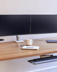 Dual monitor alignment on Humanscale M8.1 ergonomic crossbar arm