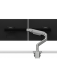 Humanscale M8.1 dual monitor arm with crossbar back view