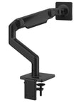 Humanscale M8.1 monitor arm in Black finish. Back view.
