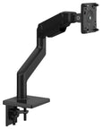 Humanscale M8.1 monitor arm in Black finish. Front view.