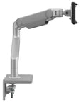 Humanscale M8.1 monitor arm in silver finish. Side view.