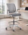 Humanscale World stool, side view in workspace