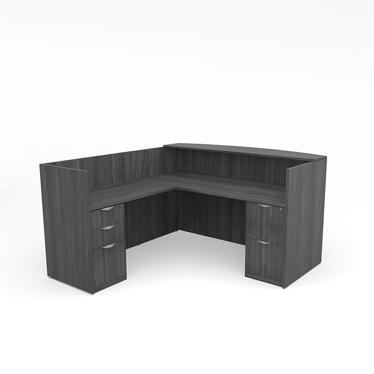 L-Shaped Reception Desk with Full Pedestals 71"x72" - Kansas City Office Furniture