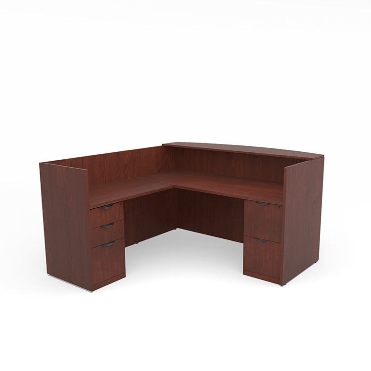 L-Shaped Reception Desk with Full Pedestals 71"x72" - Kansas City Office Furniture