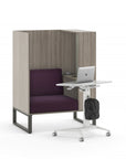 AIS Sit-to-Stand Mobile Desk with casters. Height adjustable standing desk. Kansas City office furniture.