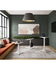 AIS Sit-to-Stand Mobile Desk with casters. Height adjustable standing desk. Kansas City office furniture.