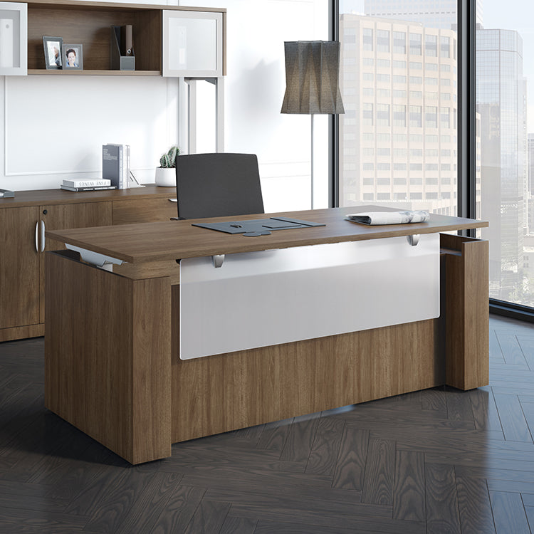 Executive Laminate 30"x72" Height Adjustable Desk in Walnut Laminate - Kansas City Office Furniture