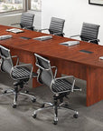 Boat Shaped Conference Table with Slab Base - Kansas City Office Furniture