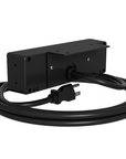 Back view of the SitOnIt Current under-mount 3 Outlet & 2 USB Power Hub in Black. Kansas City Office Furniture