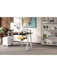 Reya Office Desk with Angled Metal Legs. Kansas City Office Furniture.