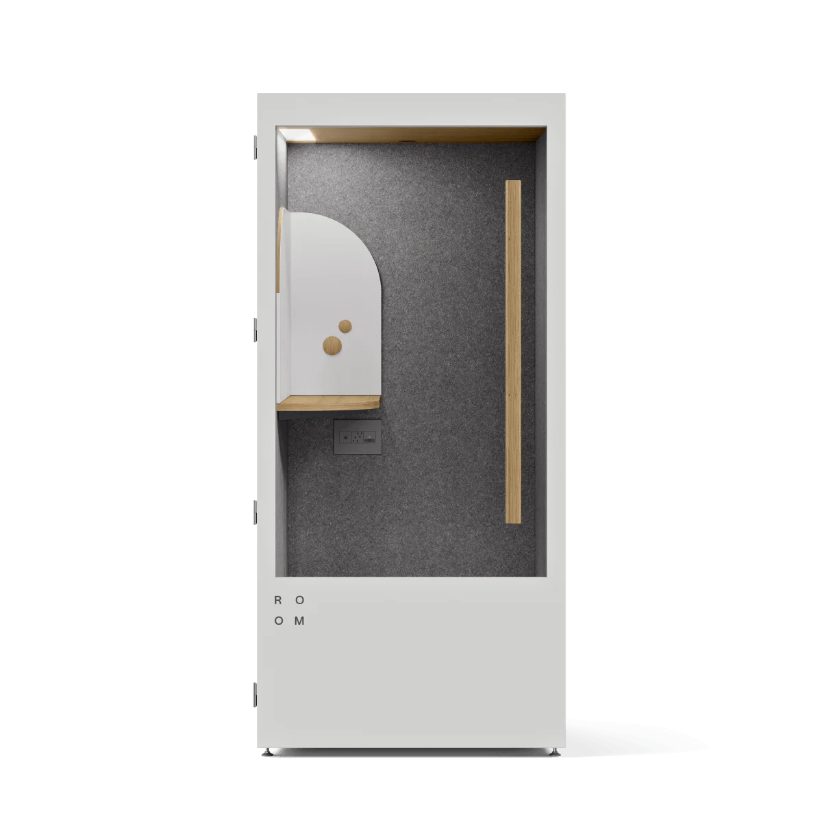 White Room Phone Booth, a soundproof privacy pod with a built-in desk. Kansas City Office Furniture