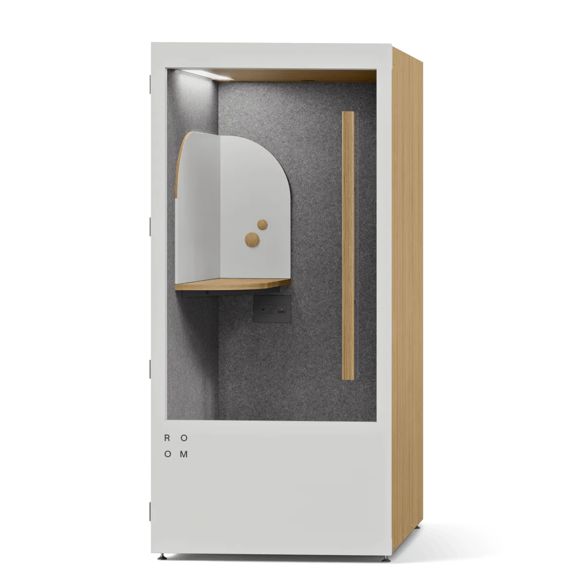 White Room Phone Booth, a soundproof privacy pod with a built-in desk. Kansas City Office Furniture