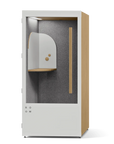 White Room Phone Booth, a soundproof privacy pod with a built-in desk. Kansas City Office Furniture