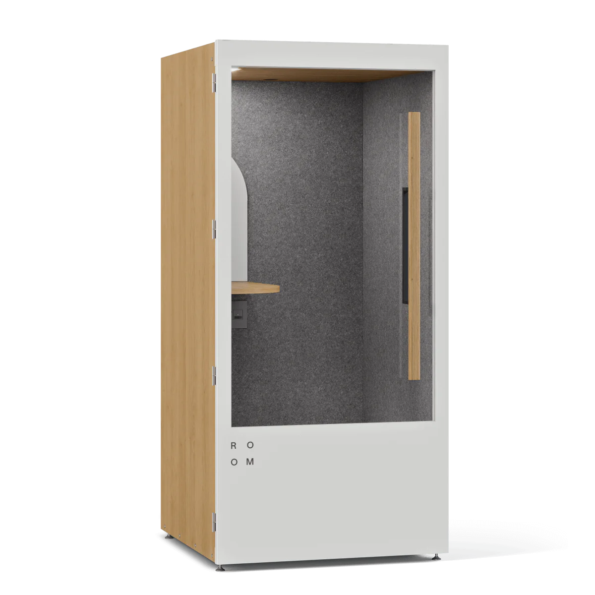 White Room Phone Booth, a soundproof privacy pod with a built-in desk. Kansas City Office Furniture