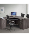 Storlie Classic L Shaped Double Pedestal Office Desk. 36 x 72 Work Surface with 24 x 48 Return. L Desk. Box Box File and File File Storage. BBF and FF drawers. Kansas City Office Furniture.