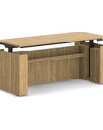 Executive Laminate 30"x72" Height Adjustable Desk in Aspen Laminate with Black Base - Kansas City Office Furniture