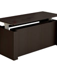 Executive Laminate 30"x72" Height Adjustable Desk in Espresso Laminate with Silver base - Kansas City Office Furniture