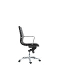Vogue Conference Chair Mid-Back in Black PU - Kansas City Office Furniture