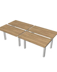 Height Adjustable 4-Pod Benching Workstation - Kansas City Office Furniture