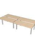 Height Adjustable 4-Pod Benching Workstation - Kansas City Office Furniture