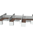 Side view of the 6 Person DFT 6ft x 6ft Cubicle Desk - 50"H - Kansas City Office Furniture