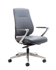 Auburn Conference Chair with Black fabric seat & back, polished aluminum frame. Ergonomic Desk chair Kansas City, Missouri.