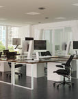 HumanScale Liberty desk Chair with Black fabric seat, fabric back, and frame. Ergonomic Desk chair Kansas City, Missouri.