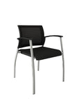 Grafton Side Chair with Black fabric seat, mesh back, and Silver frame. Side chair Kansas City, Missouri.