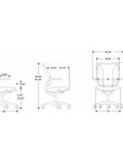 HumanScale Liberty desk Chair dimensions. Kansas City Office Furniture.