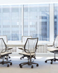 HumanScale Liberty desk Chair with Black fabric seat, fabric back, and frame. Ergonomic Desk chair Kansas City, Missouri.