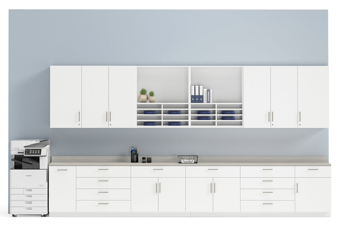 AIS CaseWorks cabinetry in mailroom configuration