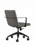 Back view of the 9to5 Alba Conference Chair with Ash vinyl fabric seat and back, black aluminum frame. Ergonomic Desk chair Kansas City, Missouri. Kansas City Office Design.