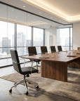 Alba Conference Chairs in a modern conference room overlook the city. Kansas City Office Design.