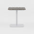 Bowen Outdoor Pedestal Dining Table in Coastal Grey with black base. Kansas City outdoor furniture.