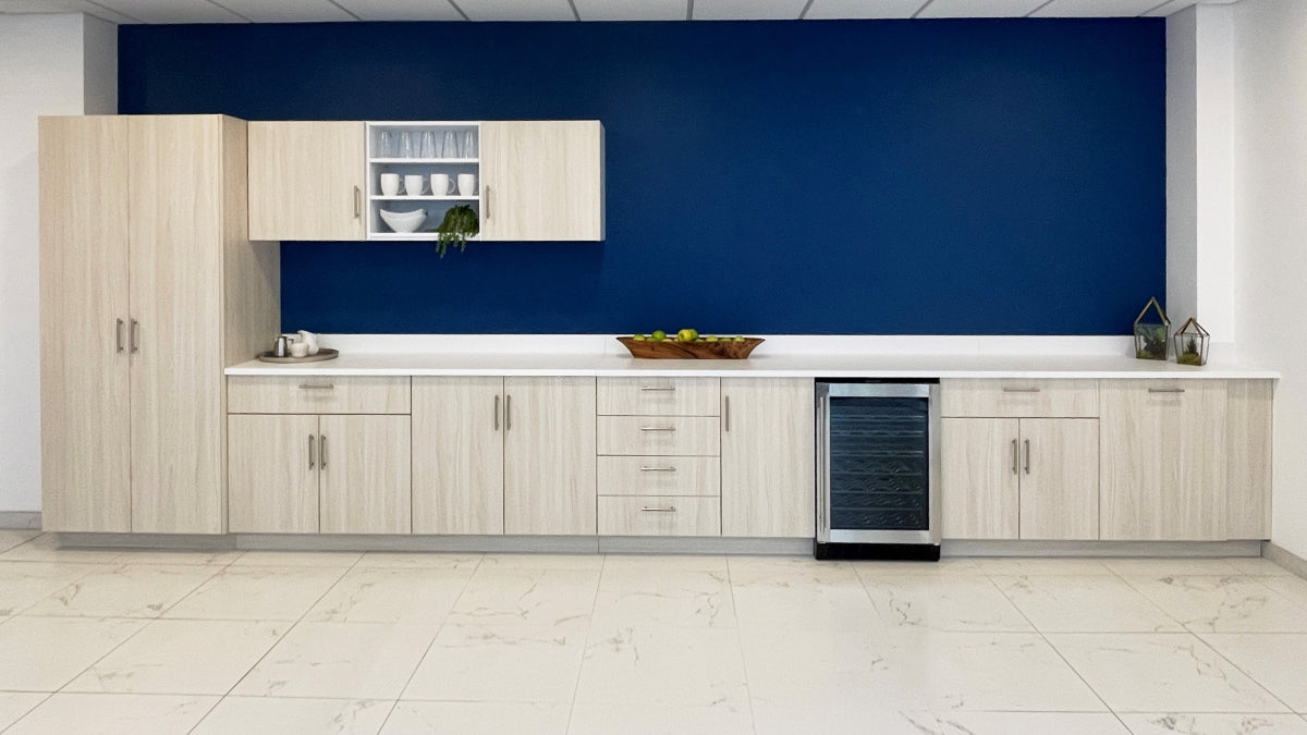 AIS CaseWorks modular cabinetry, full wall installation