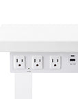 Front view of the SitOnIt Current Under mount power in White. Kansas City Office Design.