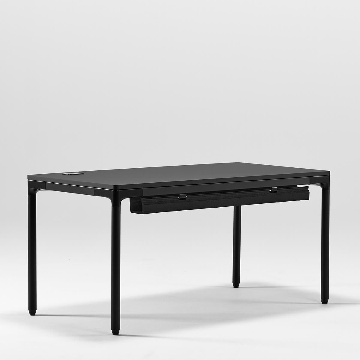 Humanscale eFloat Quattro Cable Manager | Under-Desk Leather Cable Basket — View 3. Kansas City Office Design.
