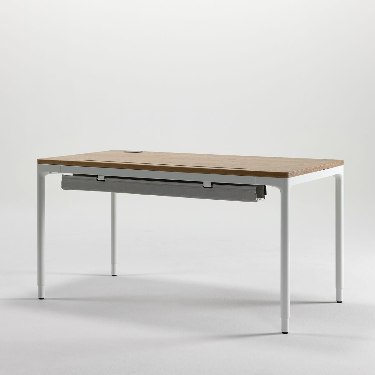 Humanscale eFloat Quattro Cable Manager | Under-Desk Leather Cable Basket — View 4. Kansas City Office Design.