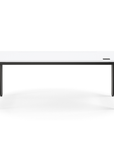 Humanscale eFloat Quattro Cable Manager | Under-Desk Leather Cable Basket, For 70"W Tops (56.8"L x 4.2"D x 4.2"W)(72), Black, Salzburg Leather Black, back view. Kansas City Office Design.